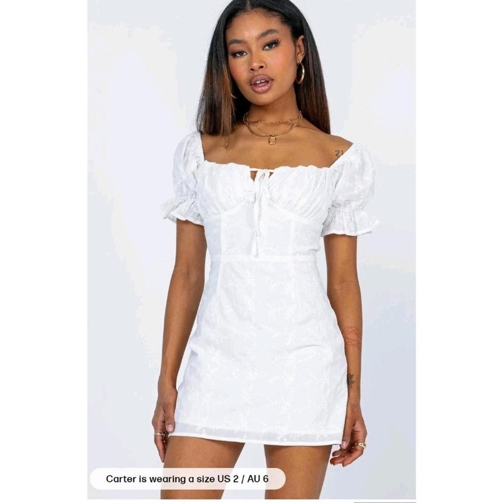 Princess Polly White Puff Sleeve Dress